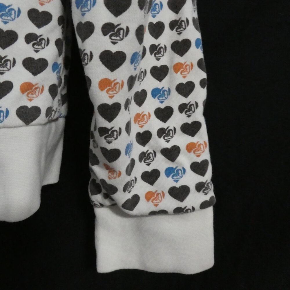 Y2K - Vintage - Roxy | medium | Heart & Logo Patterned  Zip-Up Hoodie - Picture 16 of 16